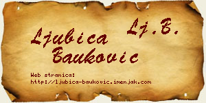 Ljubica Bauković vizit kartica
